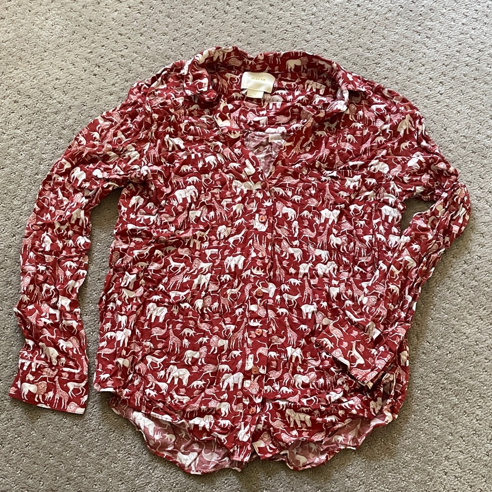 Maeve Animal Pattern Top